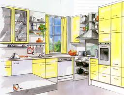 Рисунок планировки кухни
