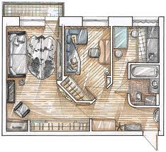 Схема планировки трехкомнатной квартиры