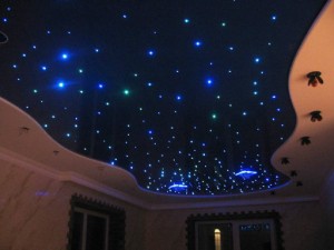Потолок с изображением звезд на небе
