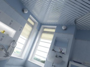 Реечный потолок у ванной