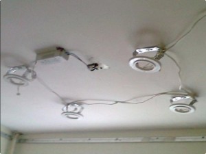 Схема расположения светильников