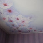 Печать цветов на потолке